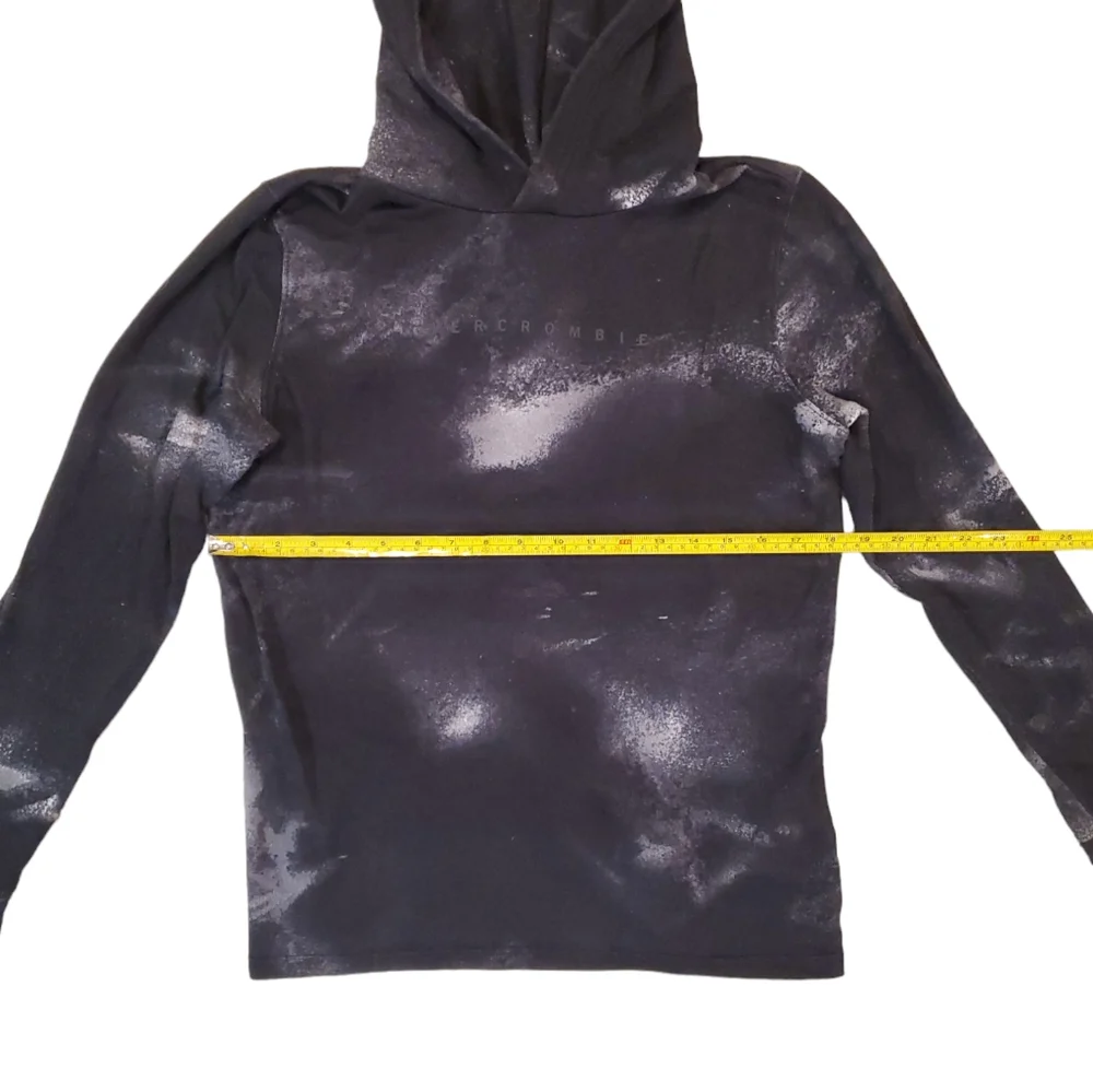 Abercrombie & Fitch Kids Black White Tie Dye Pullover Hoodie Size 16/ XL‎
